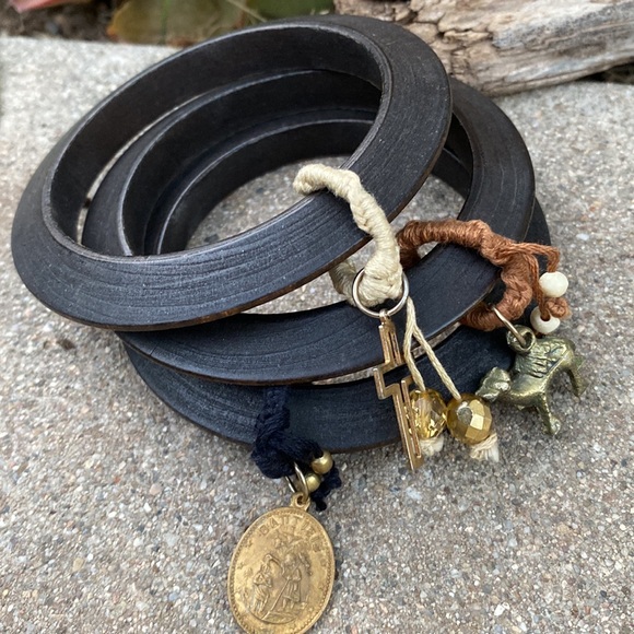 3 Wooden Gypsy spirt bangles custom made pieces - Picture 5 of 8